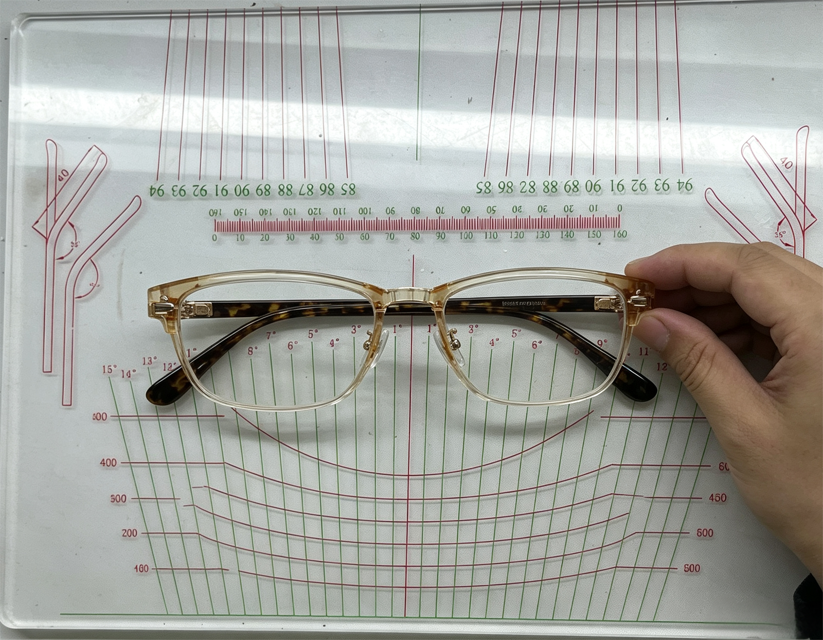 Deepward eyewear quality control inspection and testing